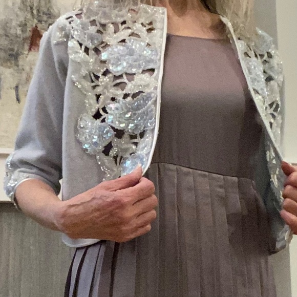 Joshi Tea-length Designer Silk Dress - Picture 8 of 9